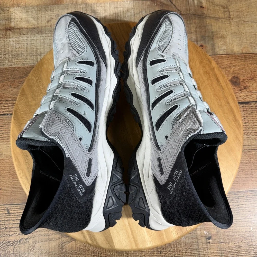 Skechers Shoes Mens 11 Grey Black Slip-ins Afterburn M. Fit Ridgeburn 237563